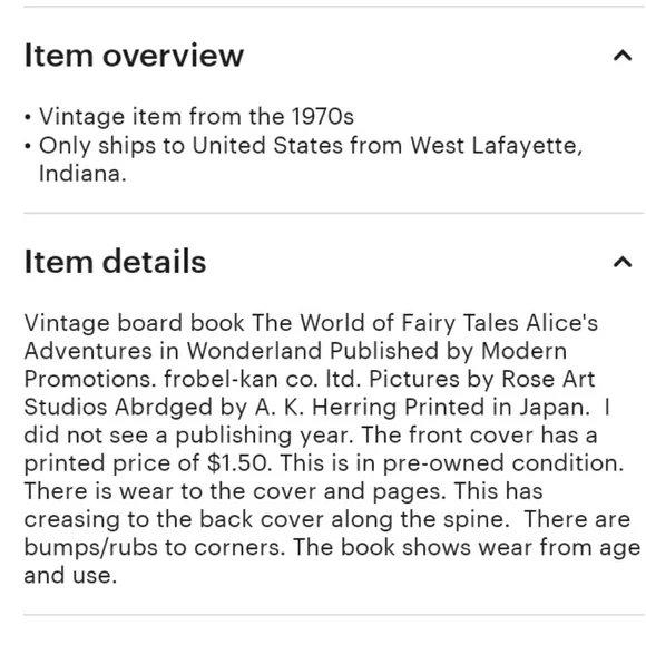 Vintage Collectible Alice In Wonderland - Picture 2 of 16